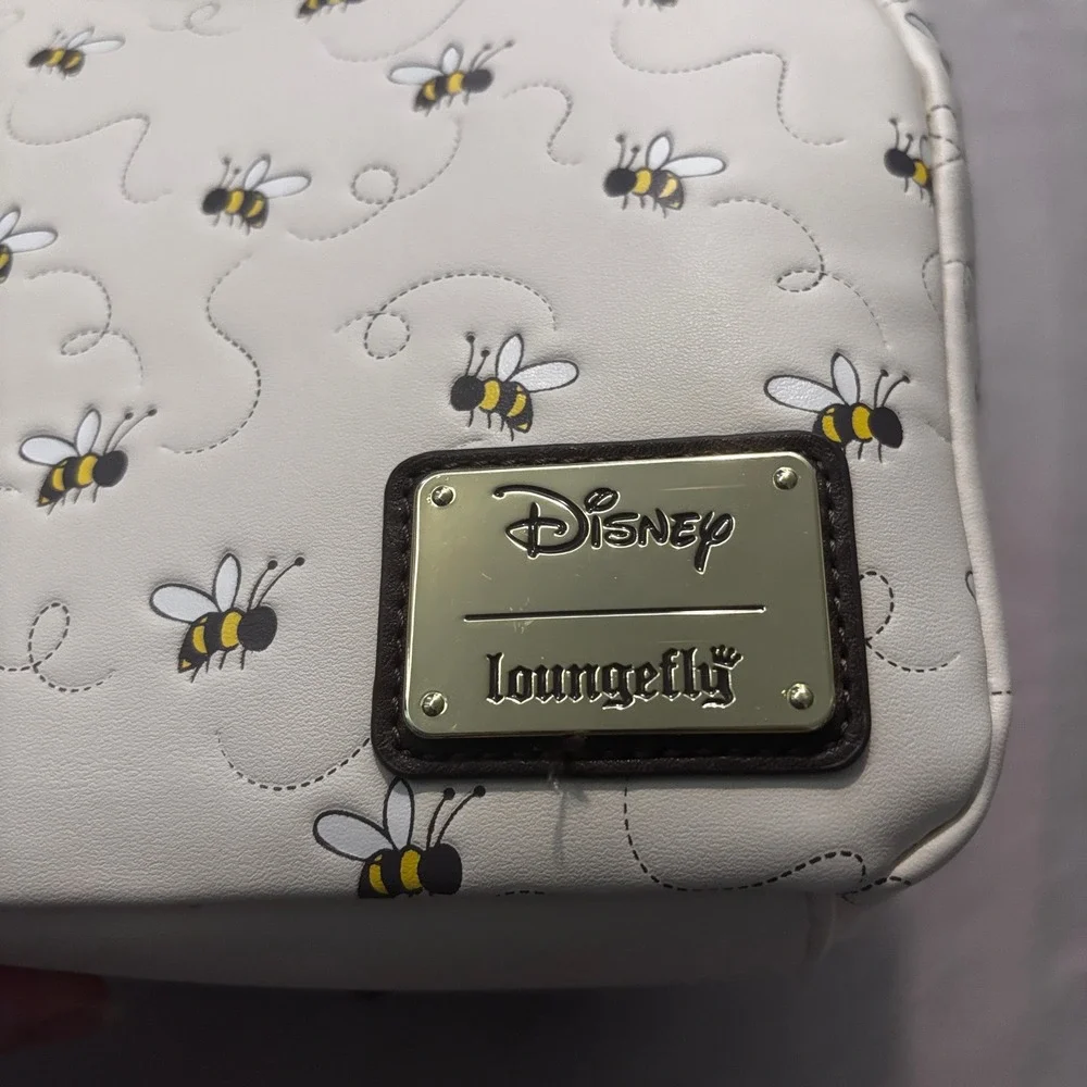 Loungefly Disney Winnie the Pooh Micro Mini Backpack Gold Bee Print Minimalist